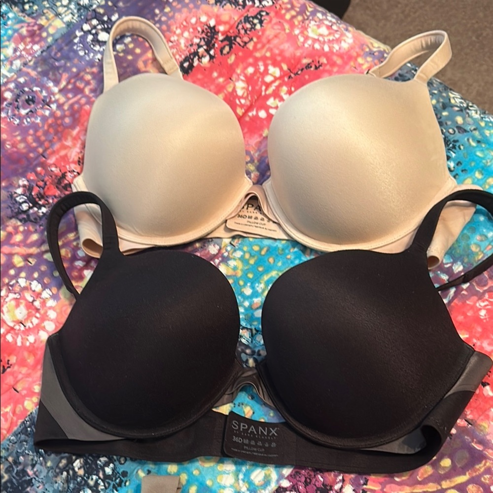 SPANX Black and Cream Bras Seamless Comfort price is for both